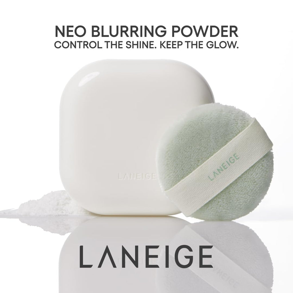 LANEIGE Korean Neo Blurring Powder: Oil-Absorbing, Pore-Blurring, Smoothing Formula with No-Spill, Travel-Friendly Compact