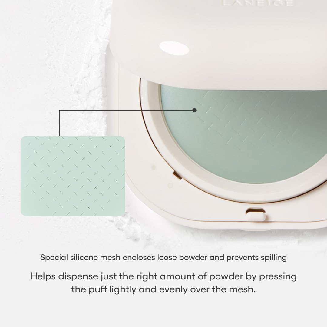 LANEIGE Korean Neo Blurring Powder: Oil-Absorbing, Pore-Blurring, Smoothing Formula with No-Spill, Travel-Friendly Compact