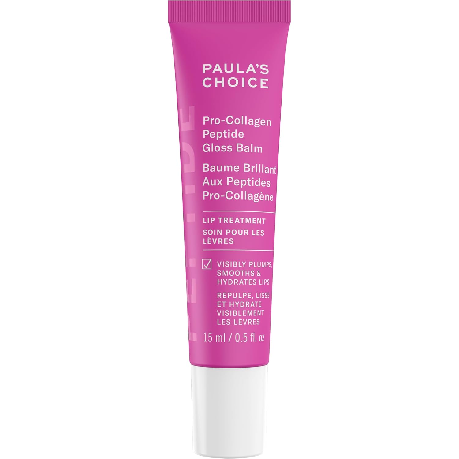 Paula’s Choice Pro-Collagen Peptide Gloss Balm, Plumps, Hydrates & Smooths Lips, Sheer & Glossy Finish for Fuller Lips, Cruelty-Free, 0.5 Fl Oz.