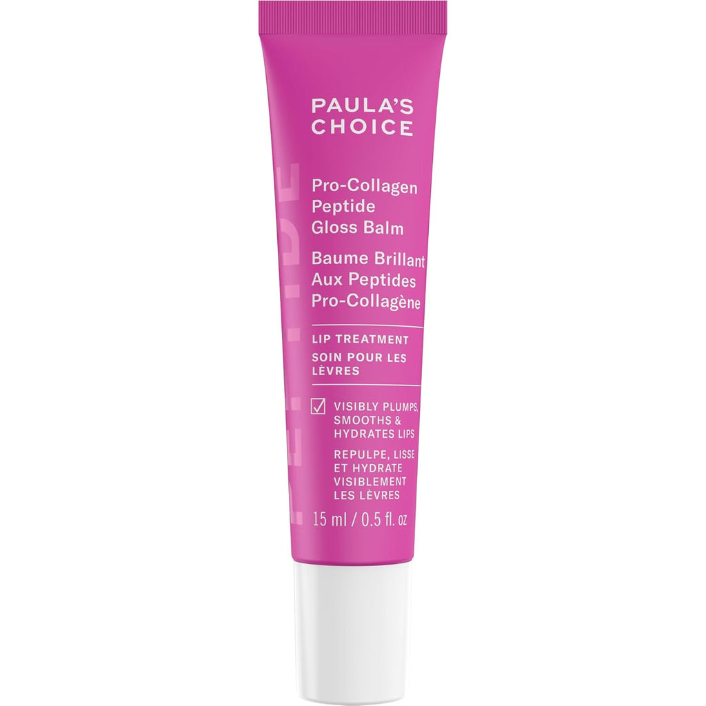 Paula’s Choice Pro-Collagen Peptide Gloss Balm, Plumps, Hydrates & Smooths Lips, Sheer & Glossy Finish for Fuller Lips, Cruelty-Free, 0.5 Fl Oz.