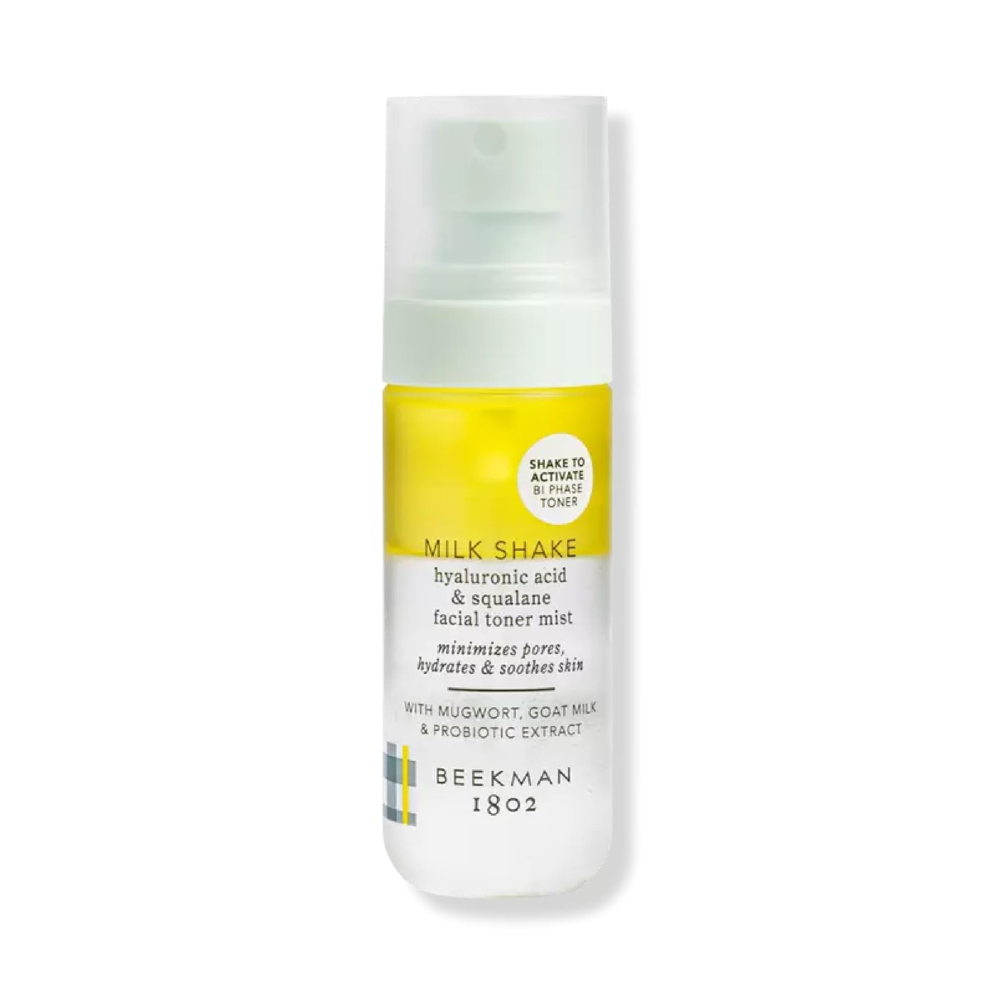 Beekman 1802 Milk Shake Hydrating Face Mist - Hyaluronic Acid & Squalane Facial Mist Minimizes Pores & Gently Moisturizes - Makeup Setting Spray - Fragrance-Free