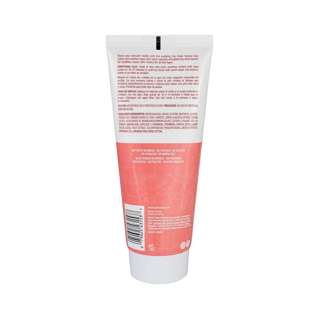 Freeman Exotic Blends Soothing Korean Cica Clay Facial Mask, 6 fl.oz./ 175 mL Tube