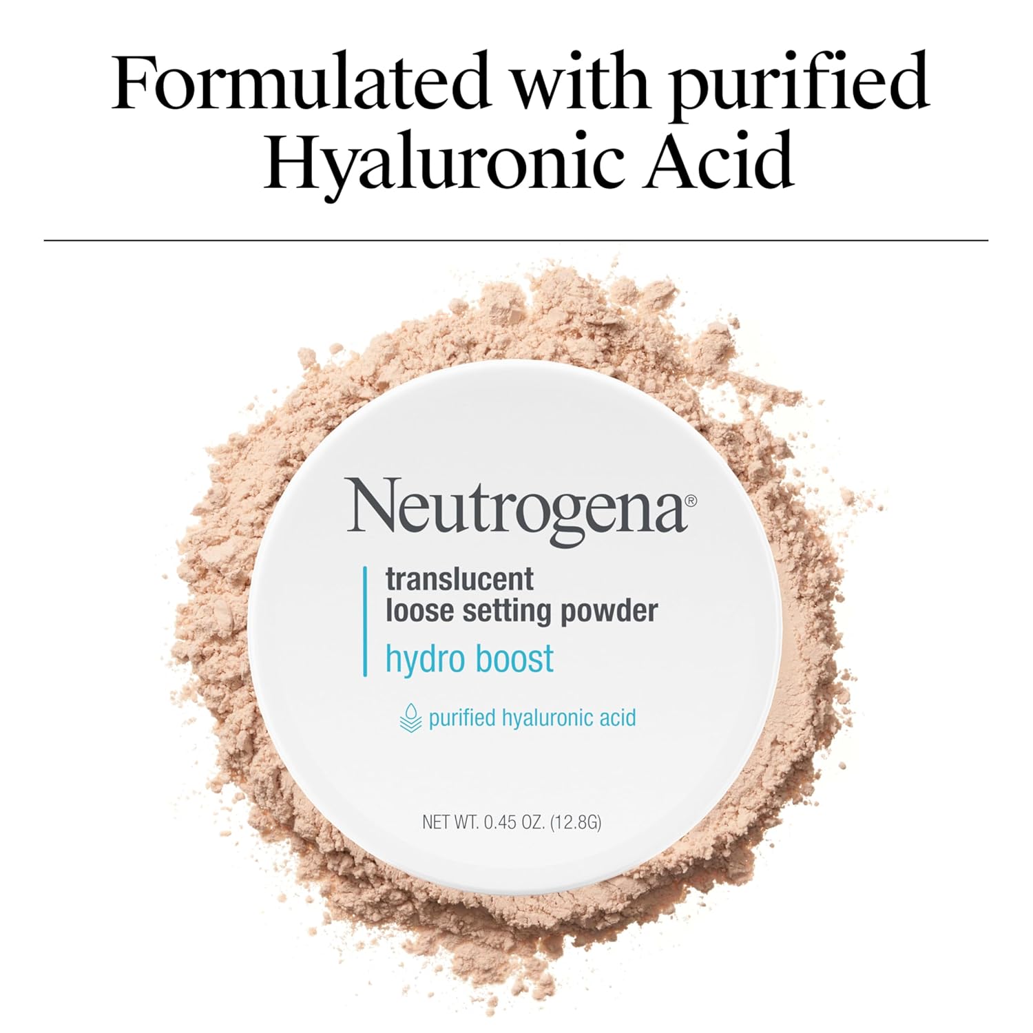 Neutrogena Hydro Boost Translucent Loose Setting Powder, Makeup with Purified Hyaluronic Acid, .44 oz