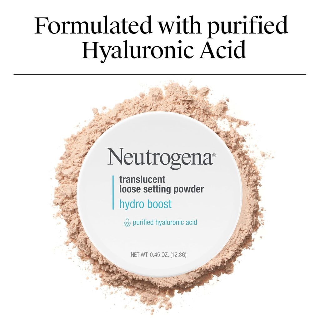 Neutrogena Hydro Boost Translucent Loose Setting Powder, Makeup with Purified Hyaluronic Acid, .44 oz