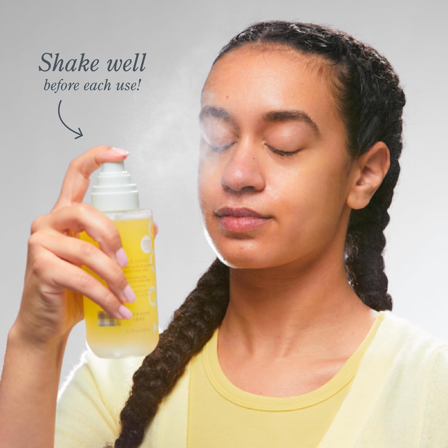 Beekman 1802 Milk Shake Hydrating Face Mist - Hyaluronic Acid & Squalane Facial Mist Minimizes Pores & Gently Moisturizes - Makeup Setting Spray - Fragrance-Free