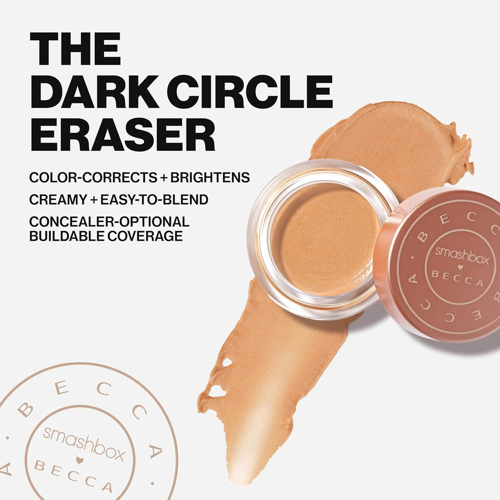 Smashbox X BECCA Full Coverage Under Eye Brightening Cream Corrector for Dark Circles, 0.15 oz.